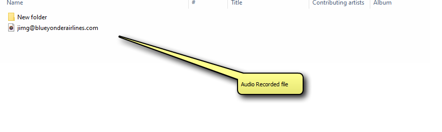 Recorded Audio File